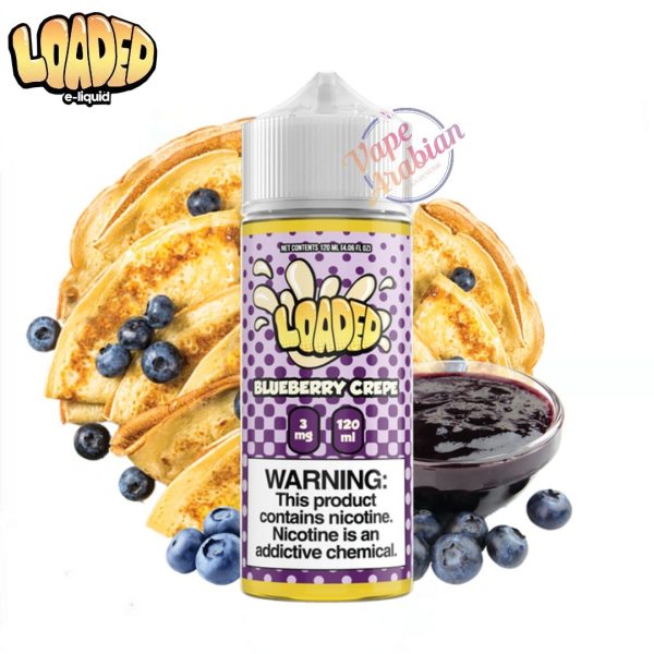 Loaded 120ml Vape Liquid- Blueberry Crepe