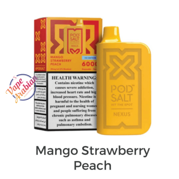 POD SALT NEXUS 6000 Puffs- Mango peach Strawberry