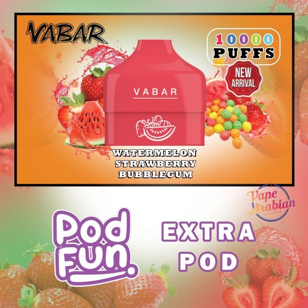 Vabar Pod Fun Extra Pod- Watermelon Strawberry Bubblegum