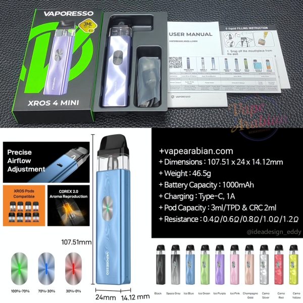 Vaporesso Xros 4 Mini Pod Kit 1000mAh