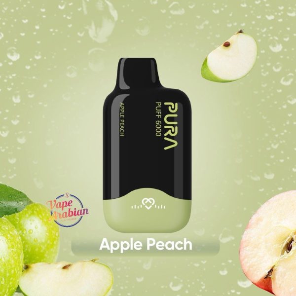 Pura 6000 Puffs Disposable Vape Apple Peach